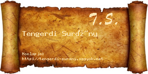Tengerdi Surány névjegykártya